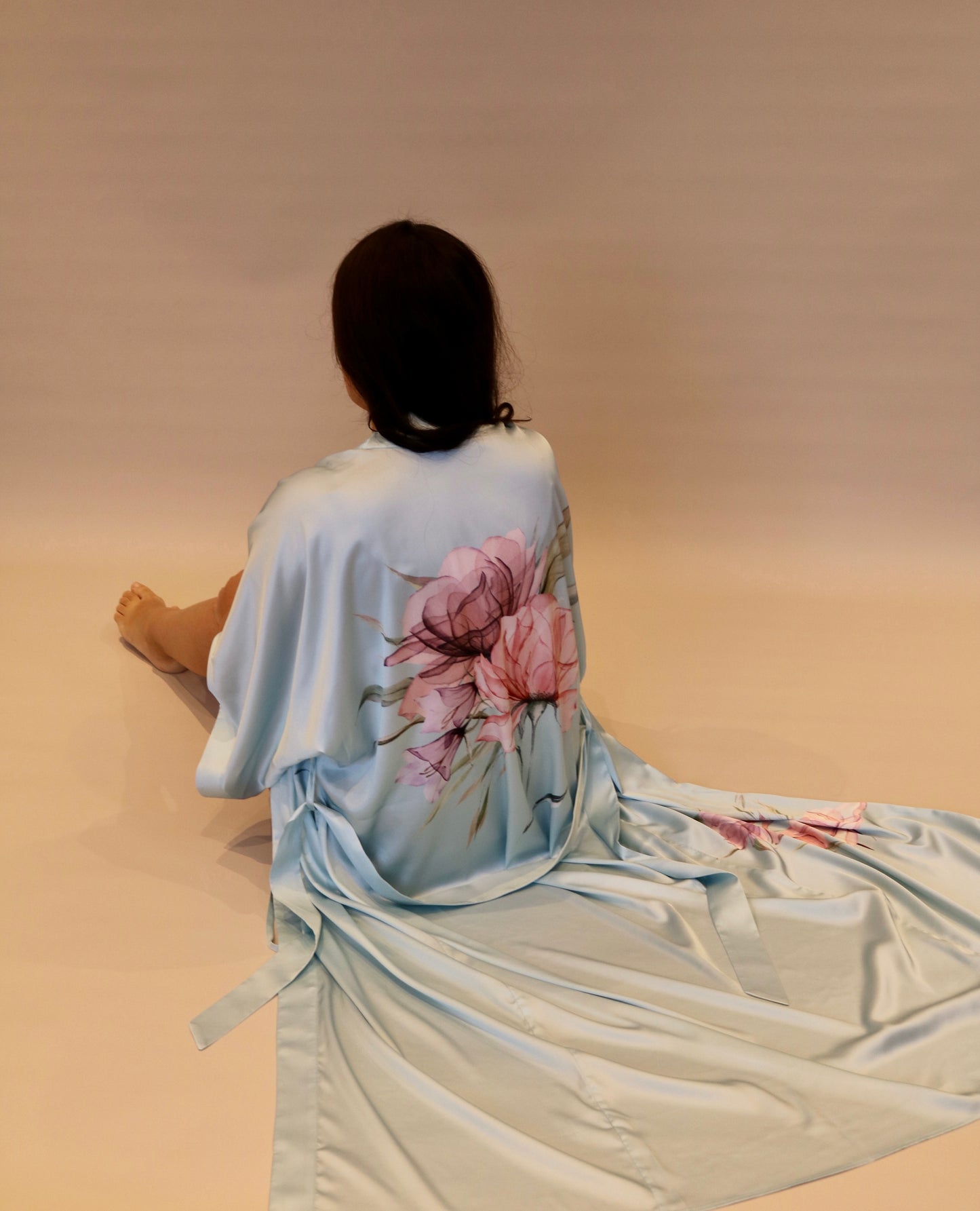 The Gaia Kimono in Powder Blue