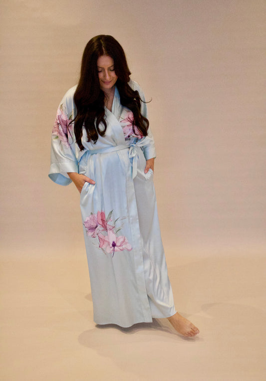 The Gaia Kimono in Powder Blue