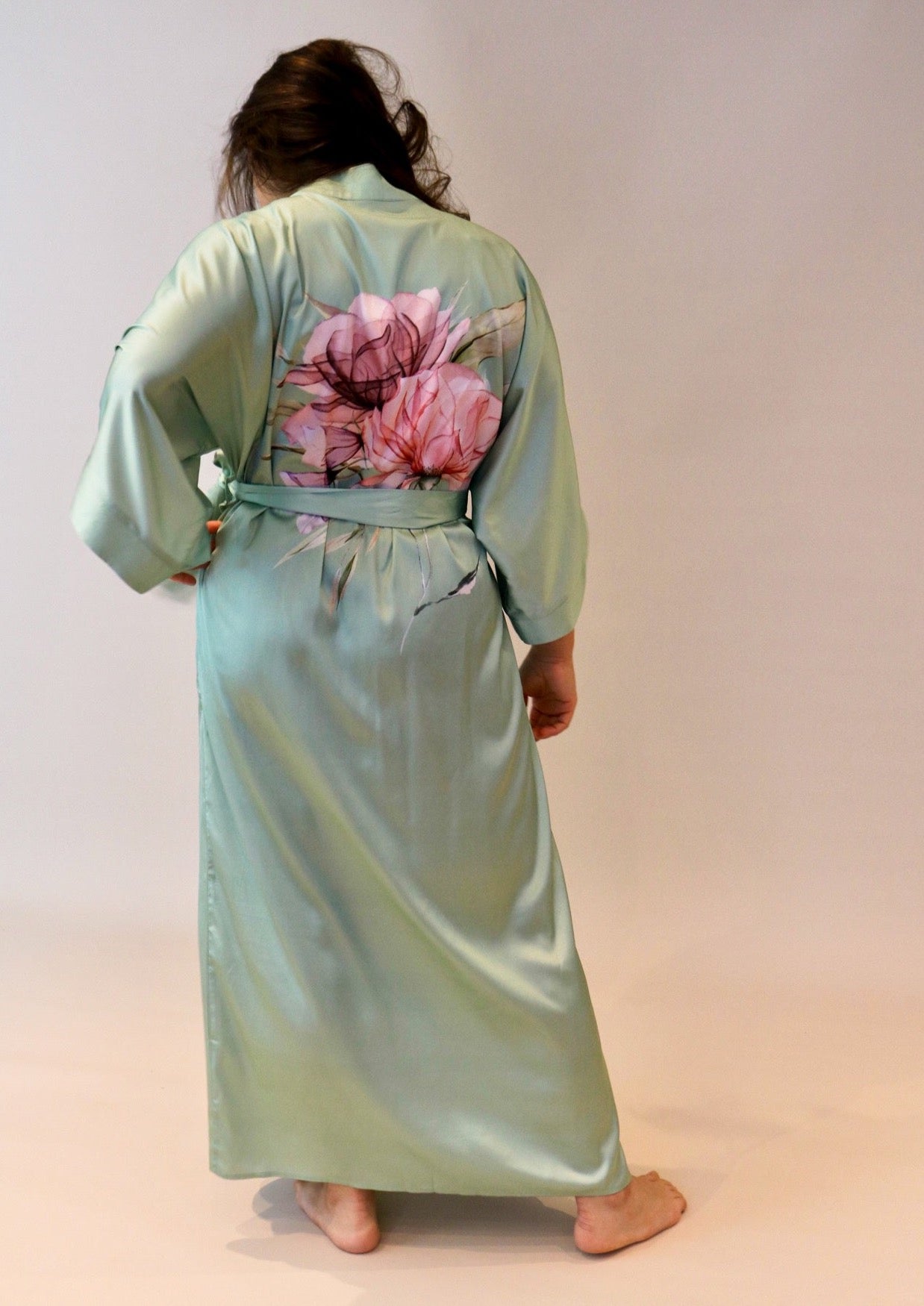 The Gaia Kimono in Sage Green