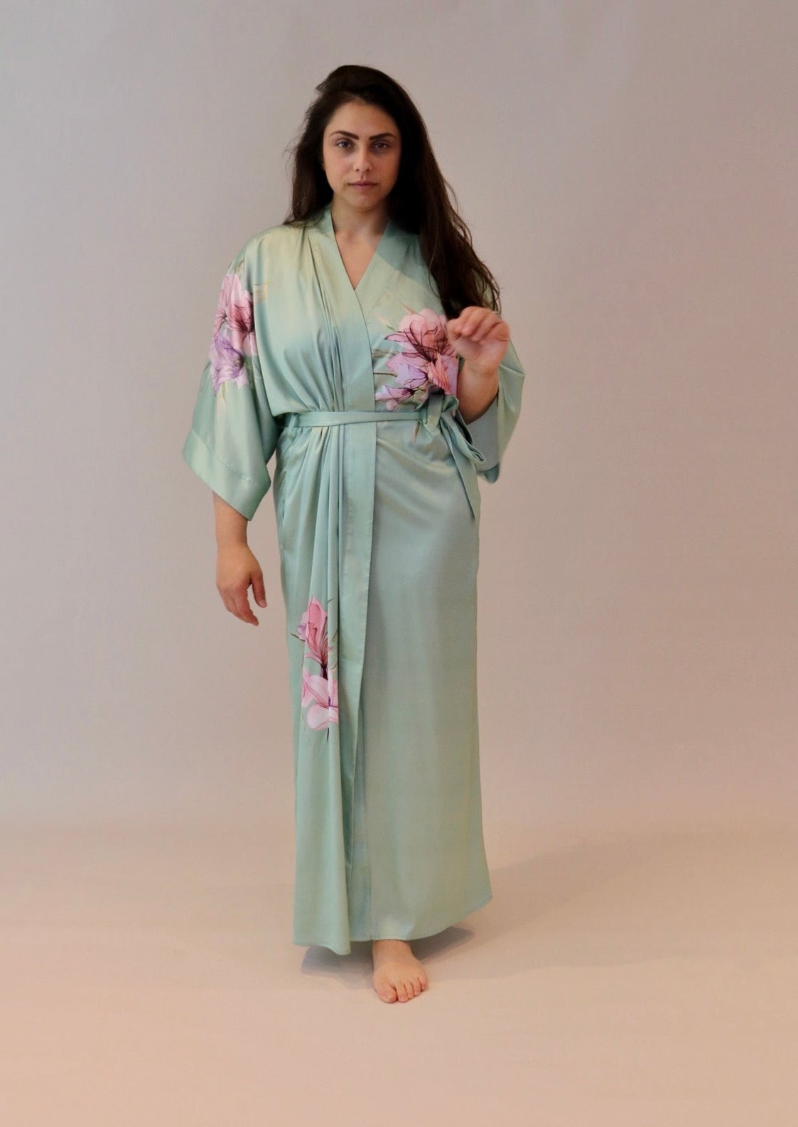 The Gaia Kimono in Sage Green