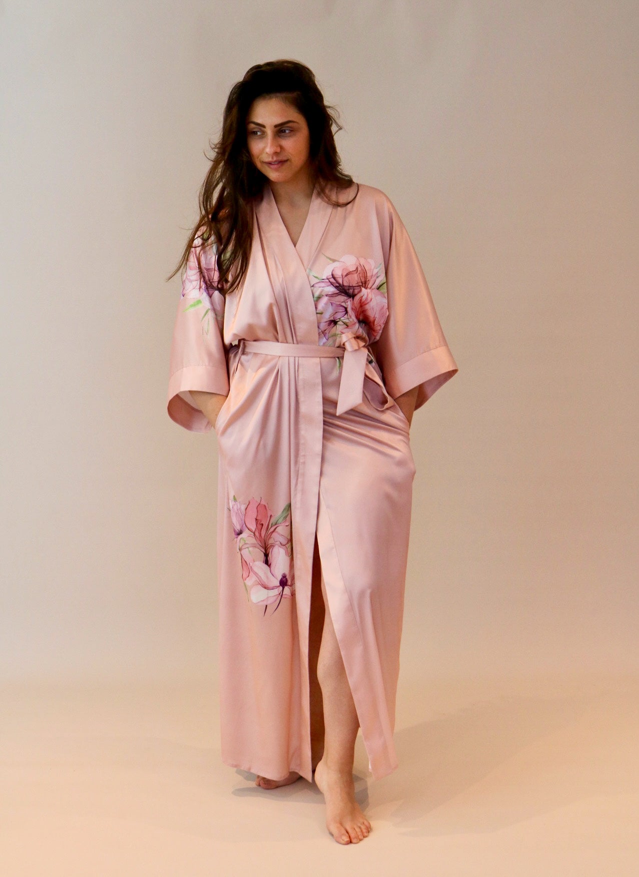 The Gaia Kimono in Blush Pink