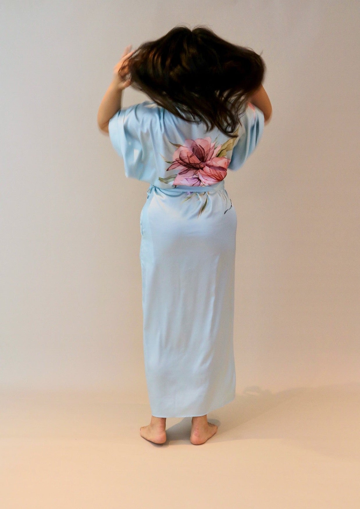 The Gaia Kimono in Powder Blue